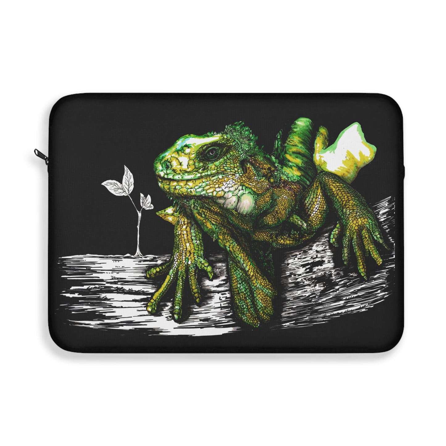 Vibrant Iguana Laptop Sleeve - Colorful Nature Design