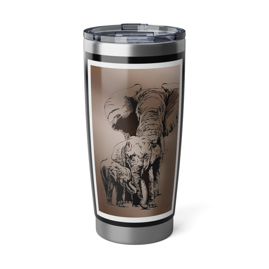 Elephant Art 20oz Tumbler, Gift Mug for Travelers