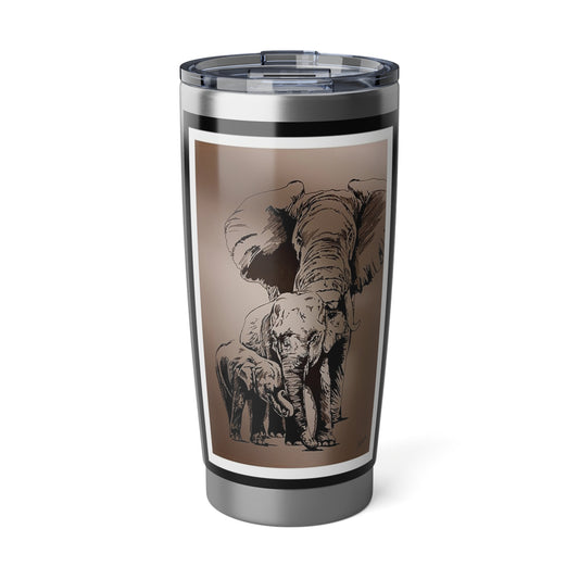 Elephant Art 20oz Tumbler, Gift Mug for Travelers