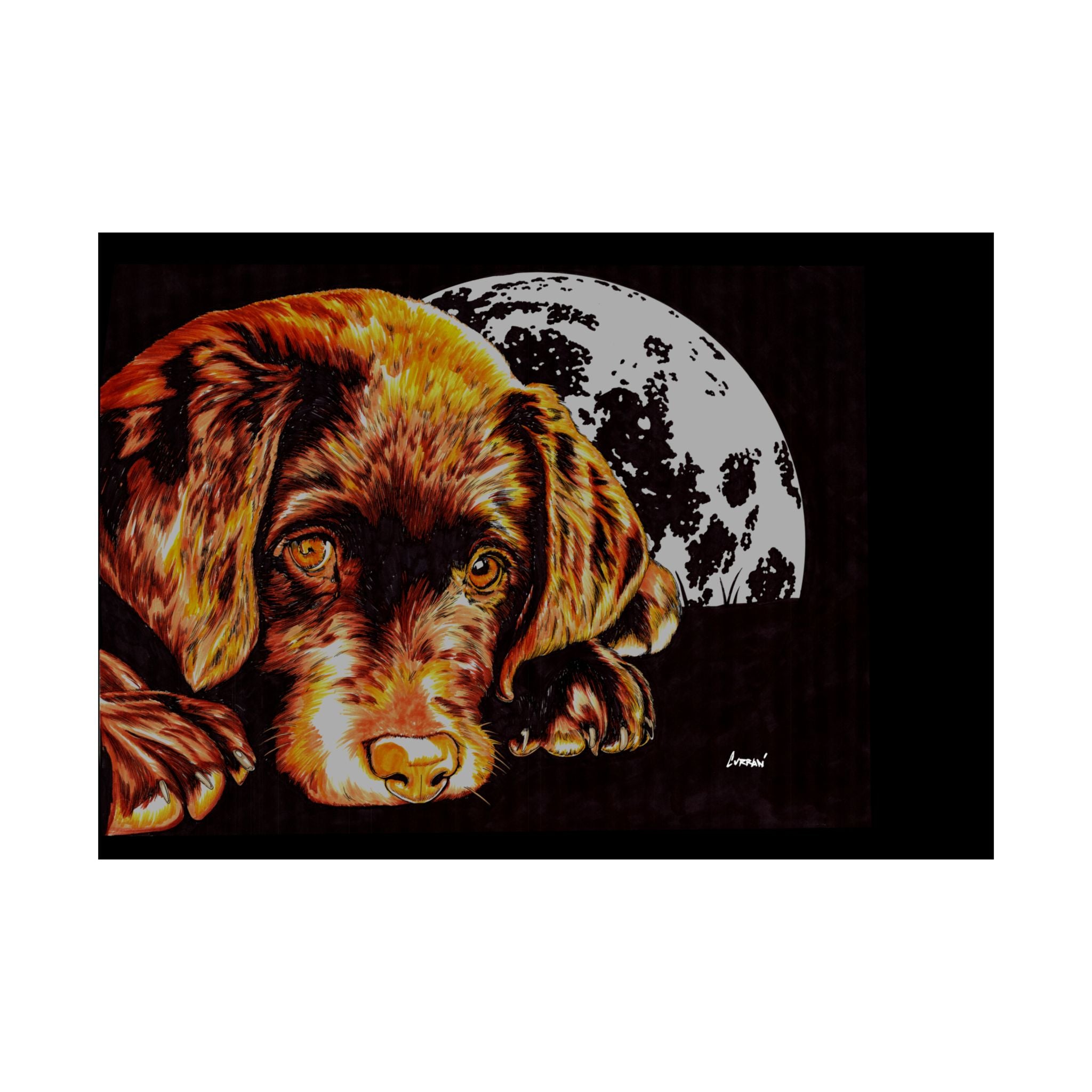 Chocolate Lab Puppy Adorable Dog Satin Poster