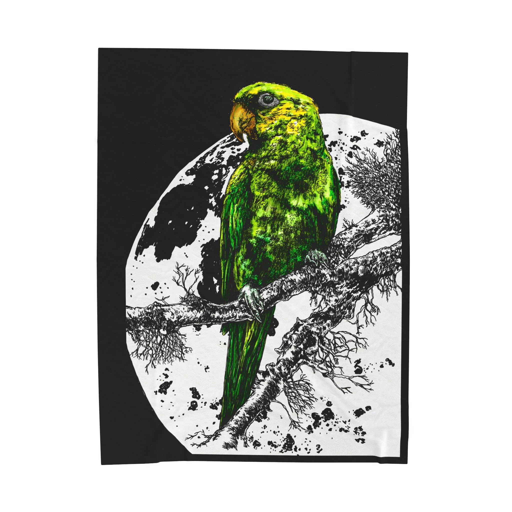 Colorful Parrot Velvet Plush Blanket -Tropical Vibes for Home Decor