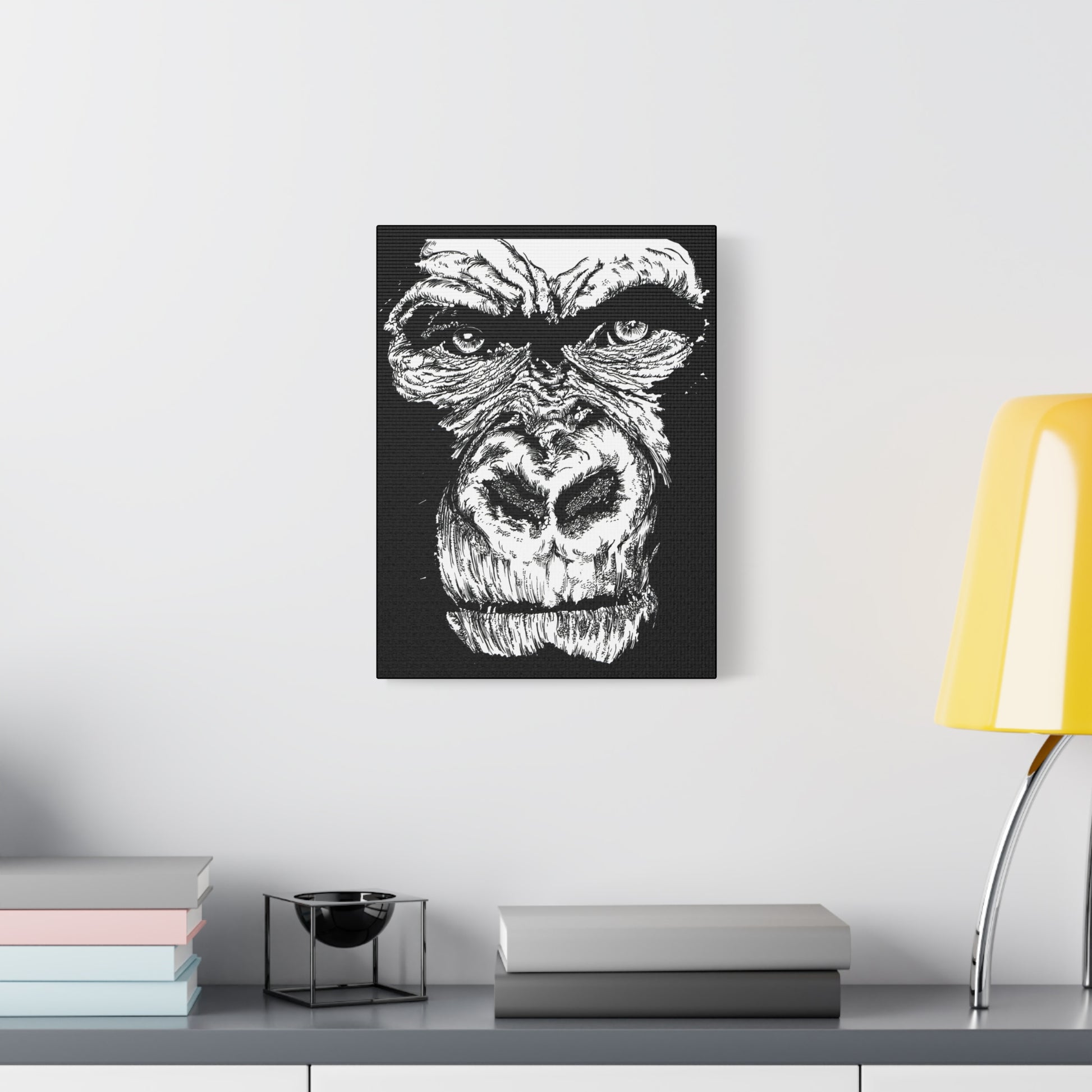 Gorilla Wall Art, Gorilla Print, Hand-Drawn Gorilla