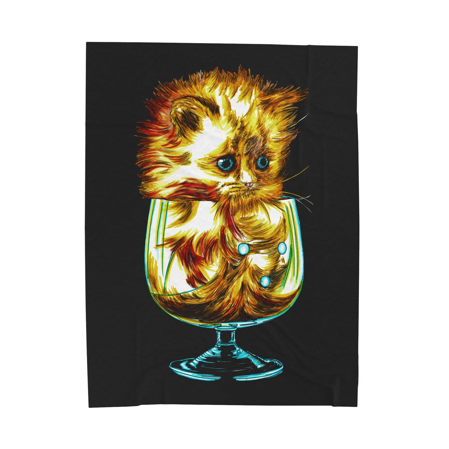 Whimsical Cat Velveteen Plush Blanket Cozy And Fun Decor