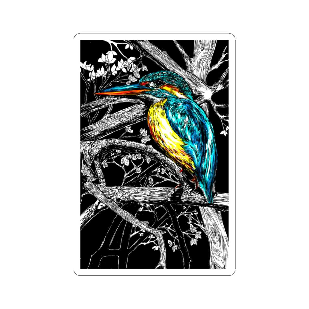 Get your hands on the beautiful Kingfisher Kiss-Cut Sticker, Perfect for Nature Lovers. Add a touch of beauty to your life today!