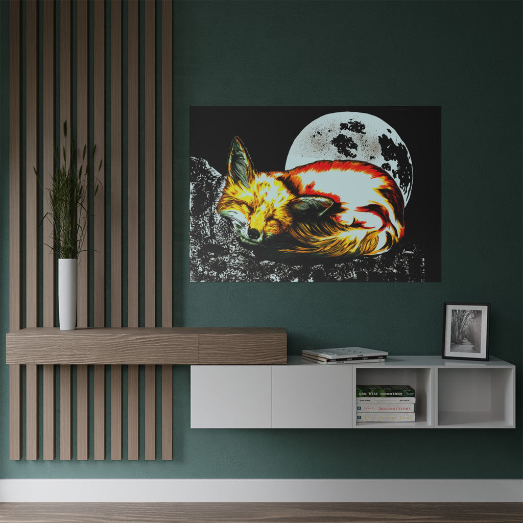 Dreamy Fox Satin Poster - 300gsm Art Print for Animal Lovers