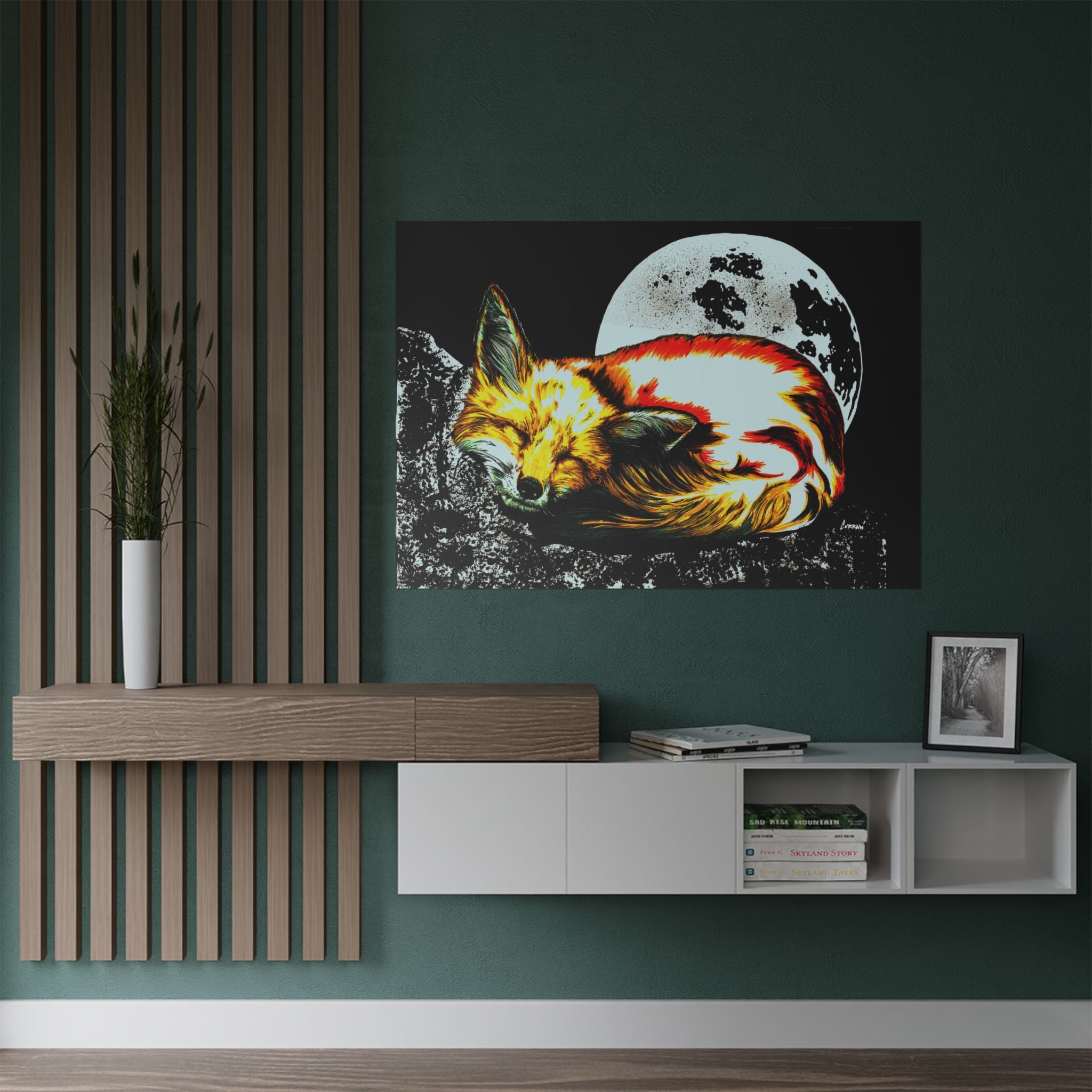 Dreamy Fox Satin Poster - 300gsm Art Print for Animal Lovers