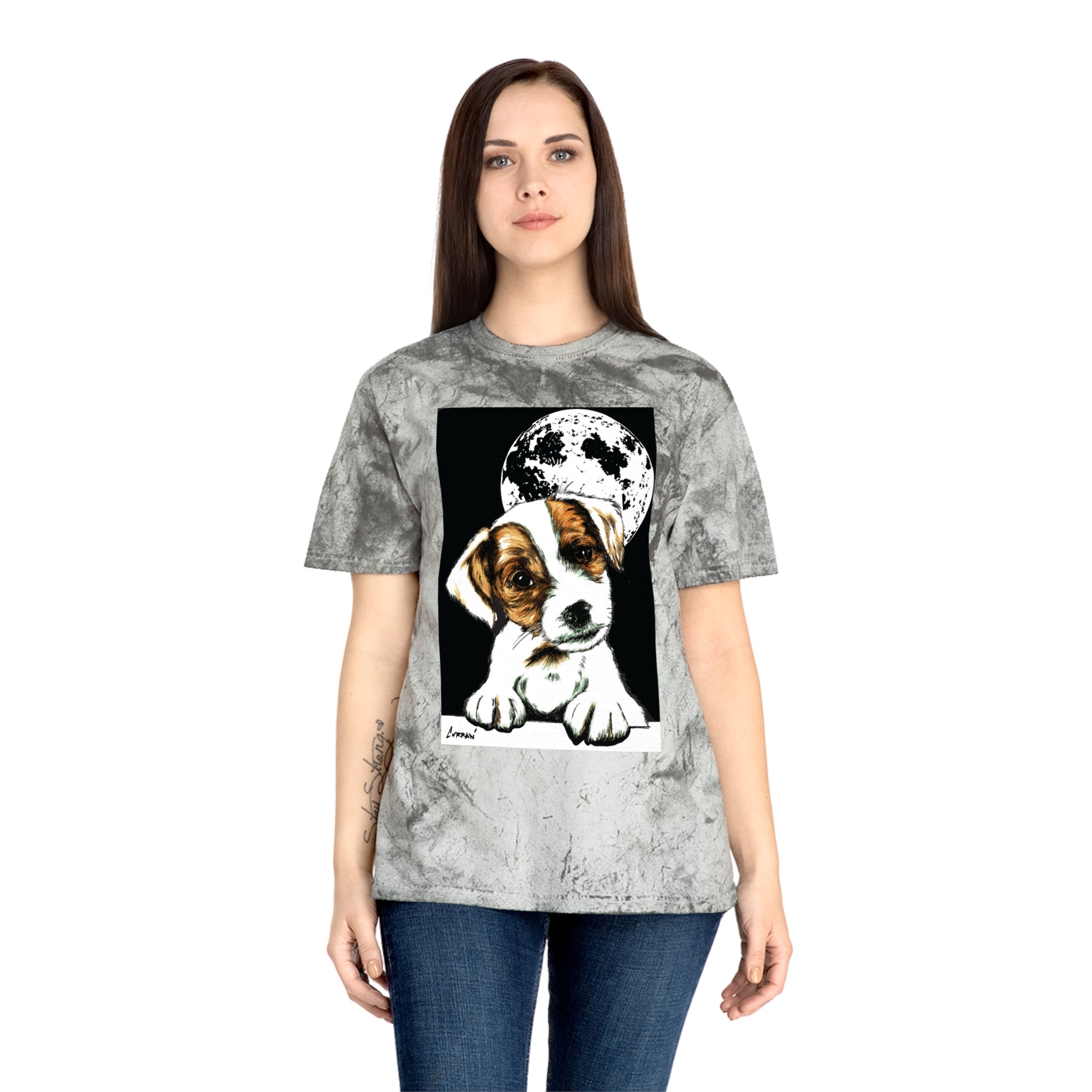 Color Blast Beagle Moon Unisex T Shirt for Pet Lovers