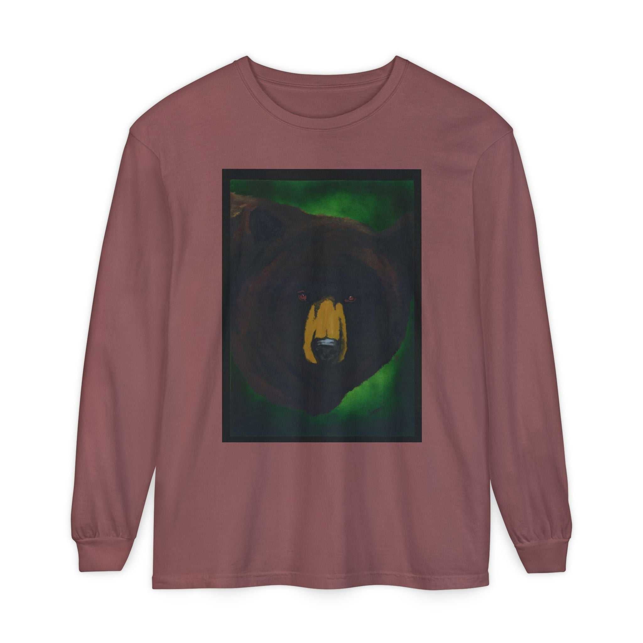 Brown Bear Portrait Long Sleeve Unisex T Shirt