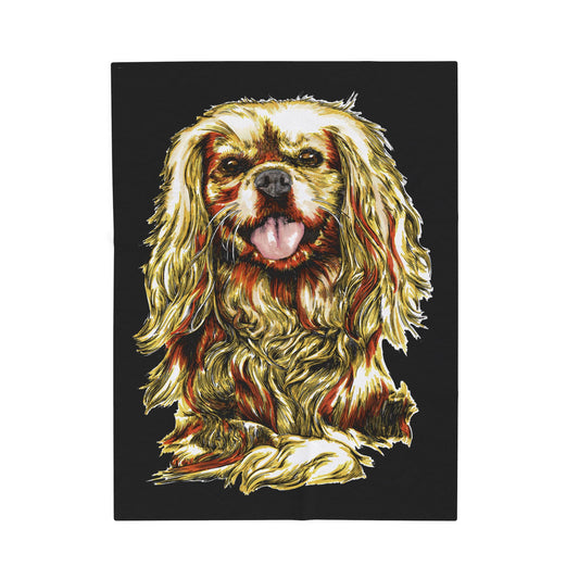 Cavalier King Charles Spaniel Plush Blanket Pet Lover Gift