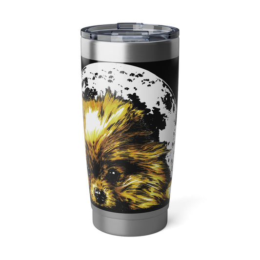 Pomeranian Travel Mug, Vagabond 20oz Tumbler, Hand Drawn Wall Art, Gift for Dog Lovers, Original Artwork, Cute Puppy Cup, Pet Lover Gift,