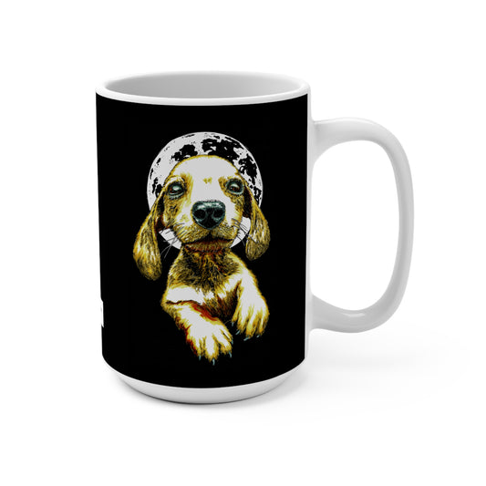 Puppy Illustration 15oz Mug - Perfect Gift for Pet Lovers
