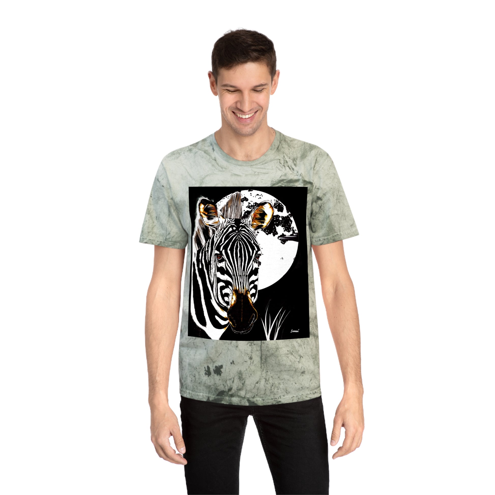 Color Blast Zebra Unisex T shirt