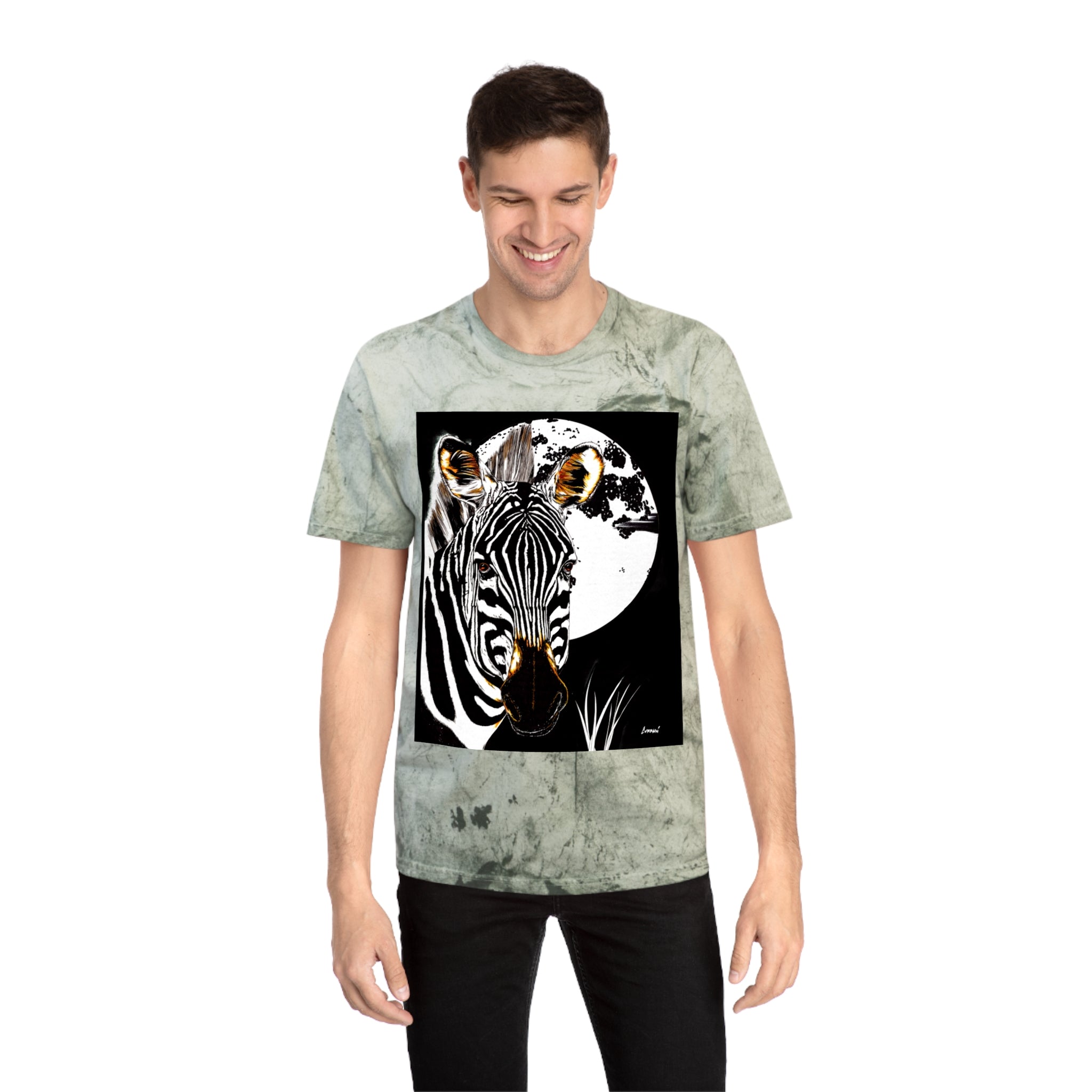 Color Blast Zebra Unisex T shirt
