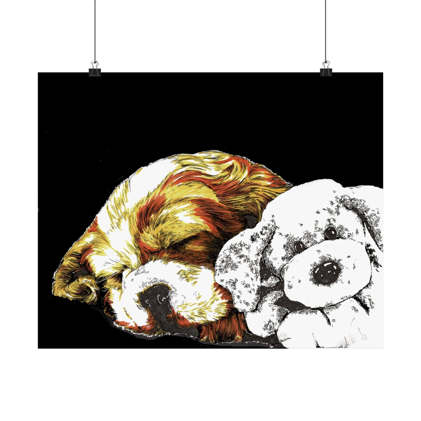 Cocker Spaniel Satin Poster - Heartwarming Dog Design