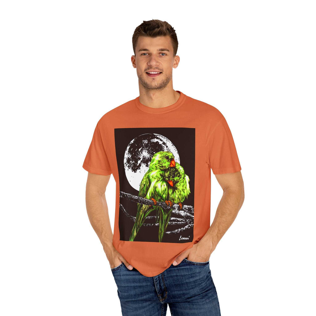 Parrots in the Moonlight Unisex T-shirt.
