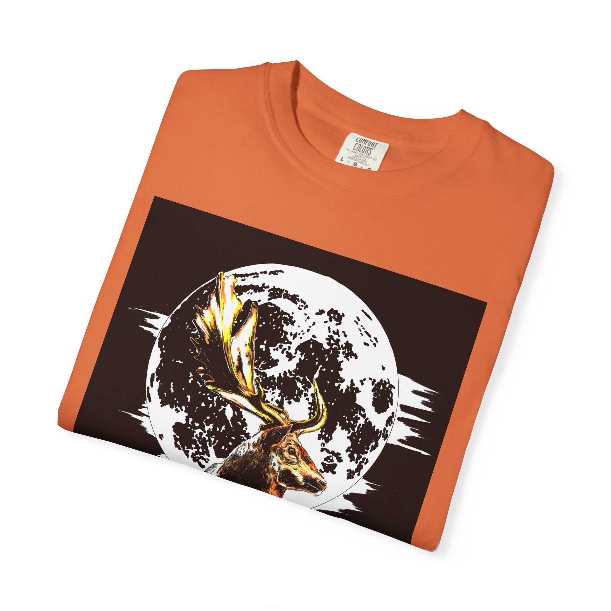 Moonlit Stag Unisex T-Shirt - Nature-Inspired Graphic Tee