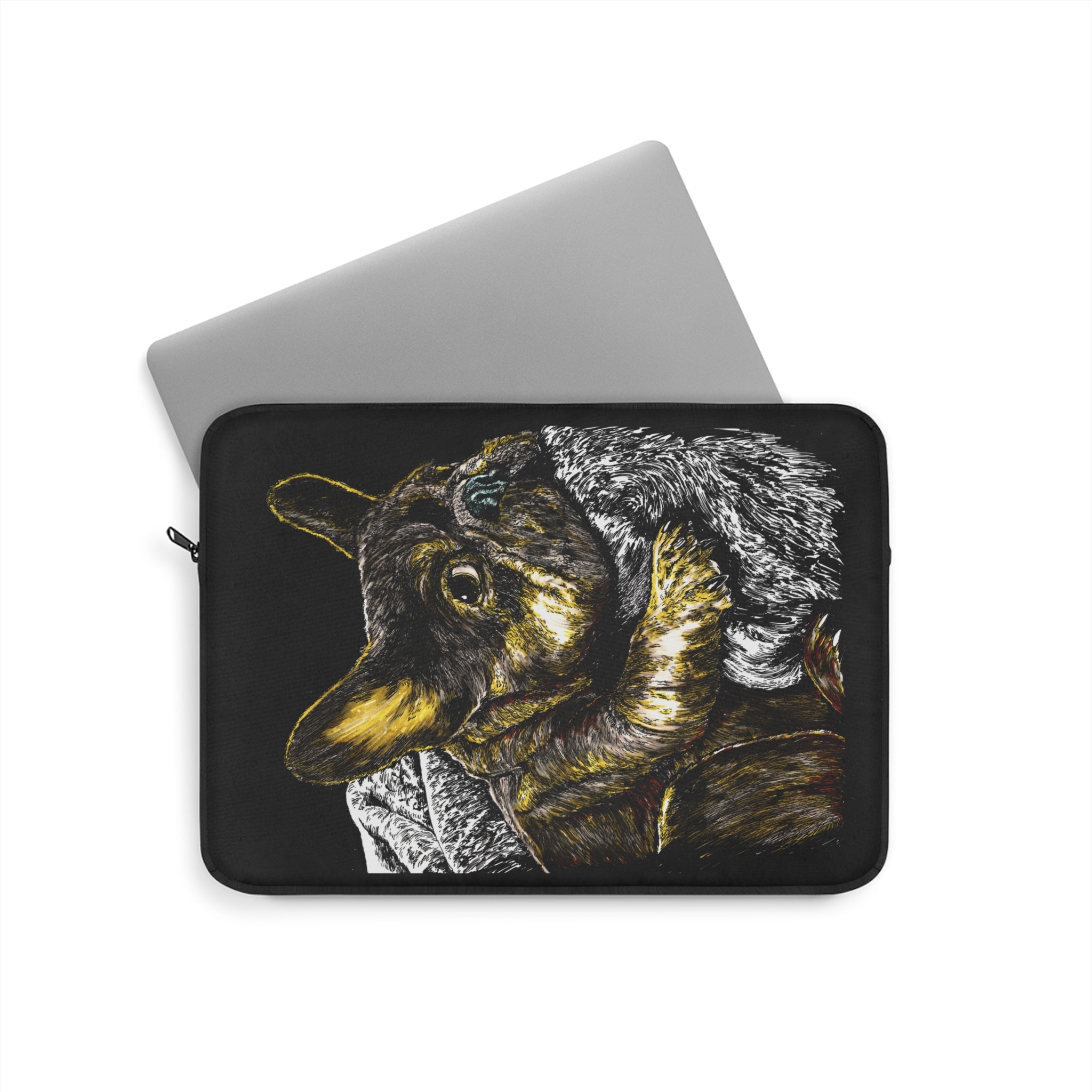 Charming French Bulldog Laptop Sleeve by Curran Artworks