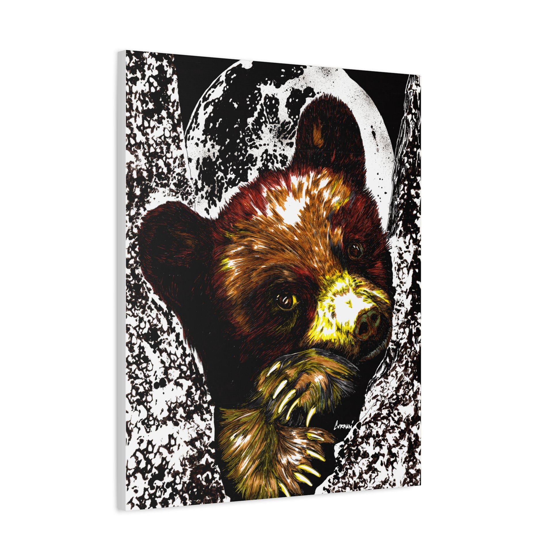 Brown Bear Cub Print of the Original, hand drawn wall art