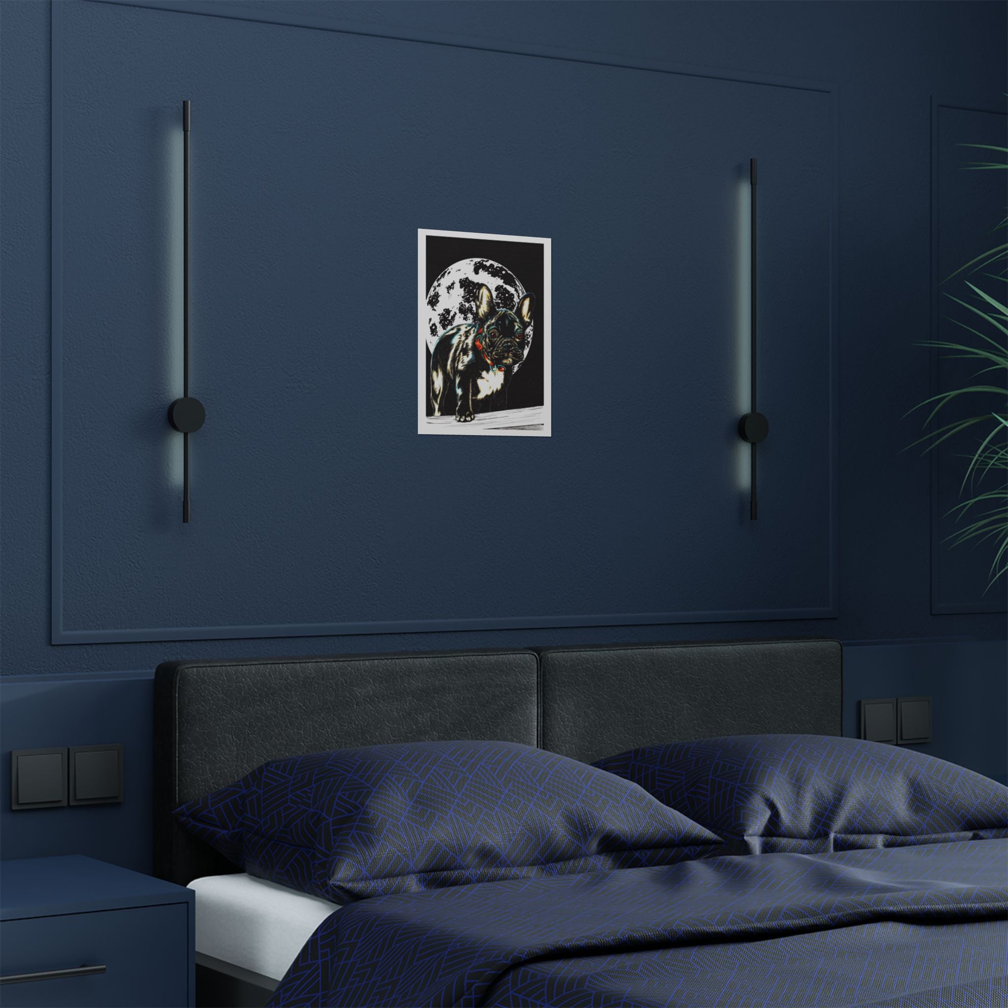 French Bulldog Art Satin Poster Wall Décor for Pet Lovers