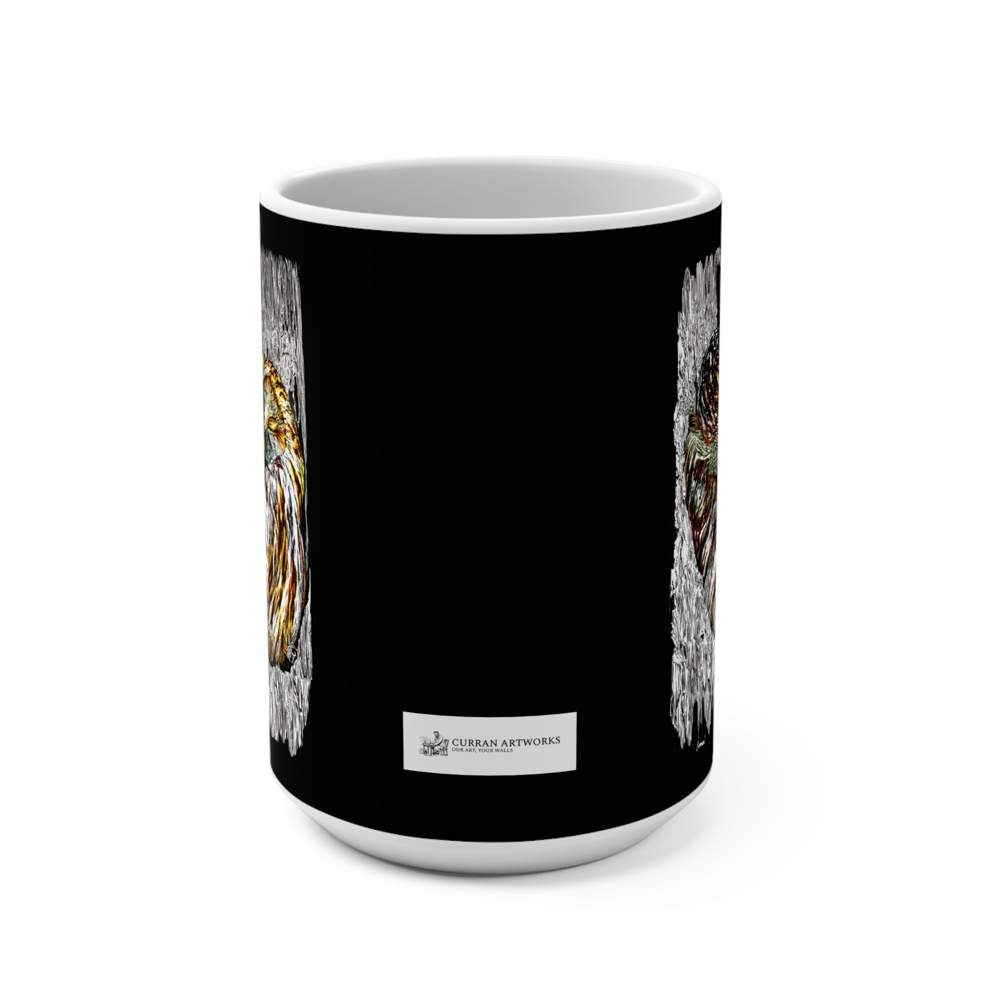 Artistic Owl 15oz Mug - Featuring Vivid Wildlife Designs