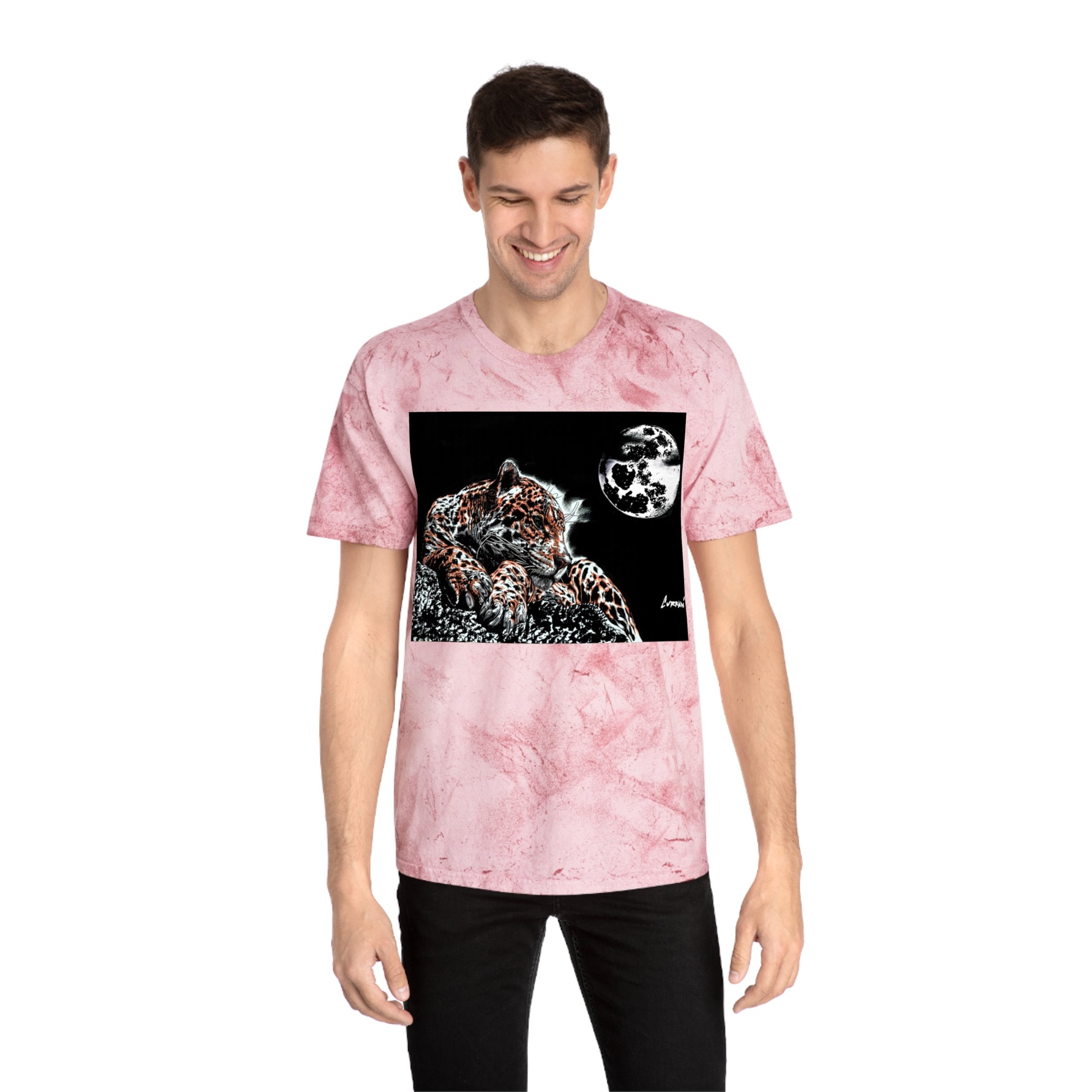 Leopard in the Moonlight T Shirt Original Hand Drawn Art