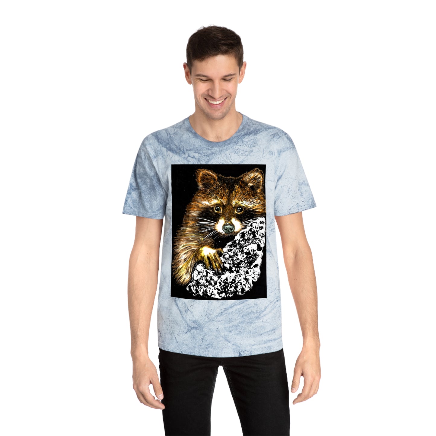 Raccoon Tree Unisex T Shirt Hand Drawn Art
