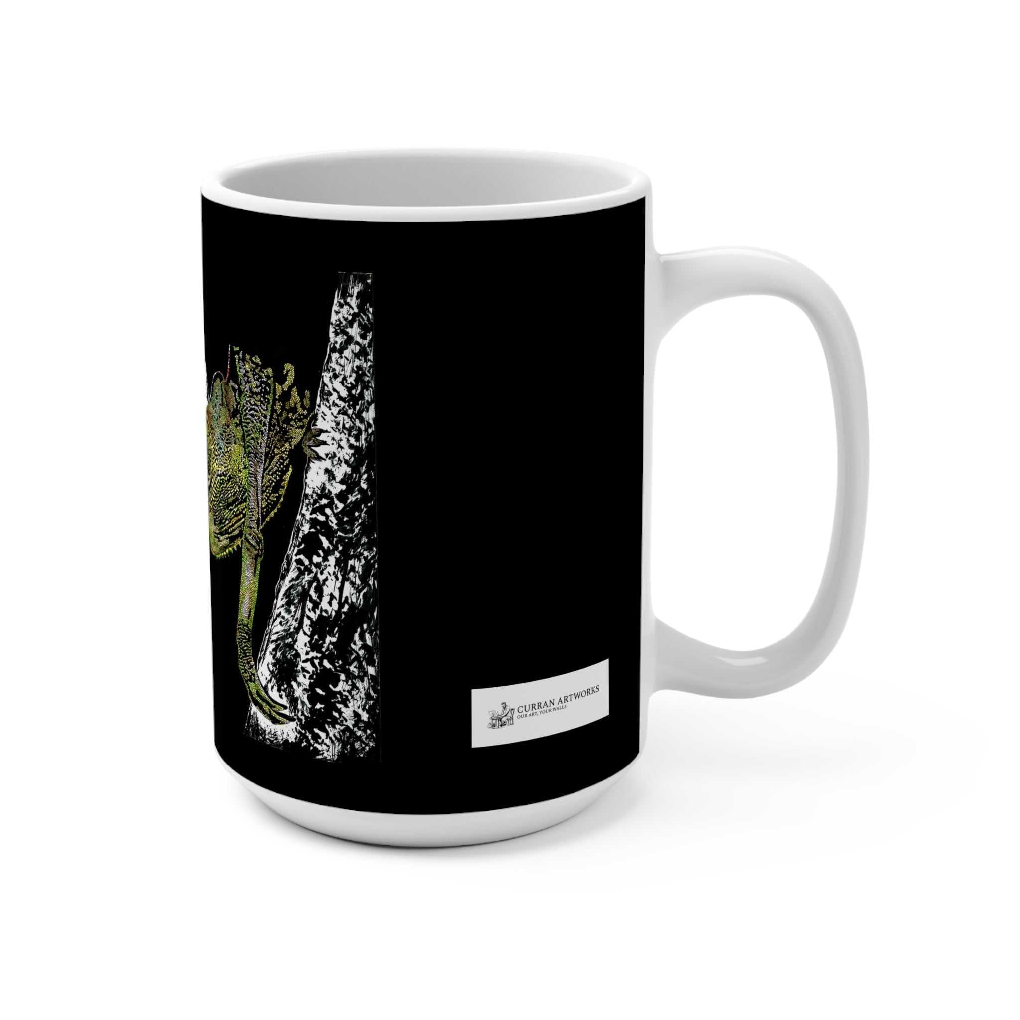 Chameleon Mug - 15oz Unique Coffee Cup featuring Art