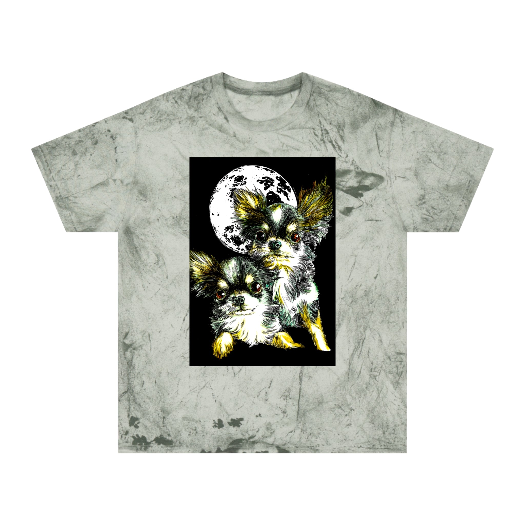Chihuahua Unisex Color Blast T-Shirt - Moonlit Night Design