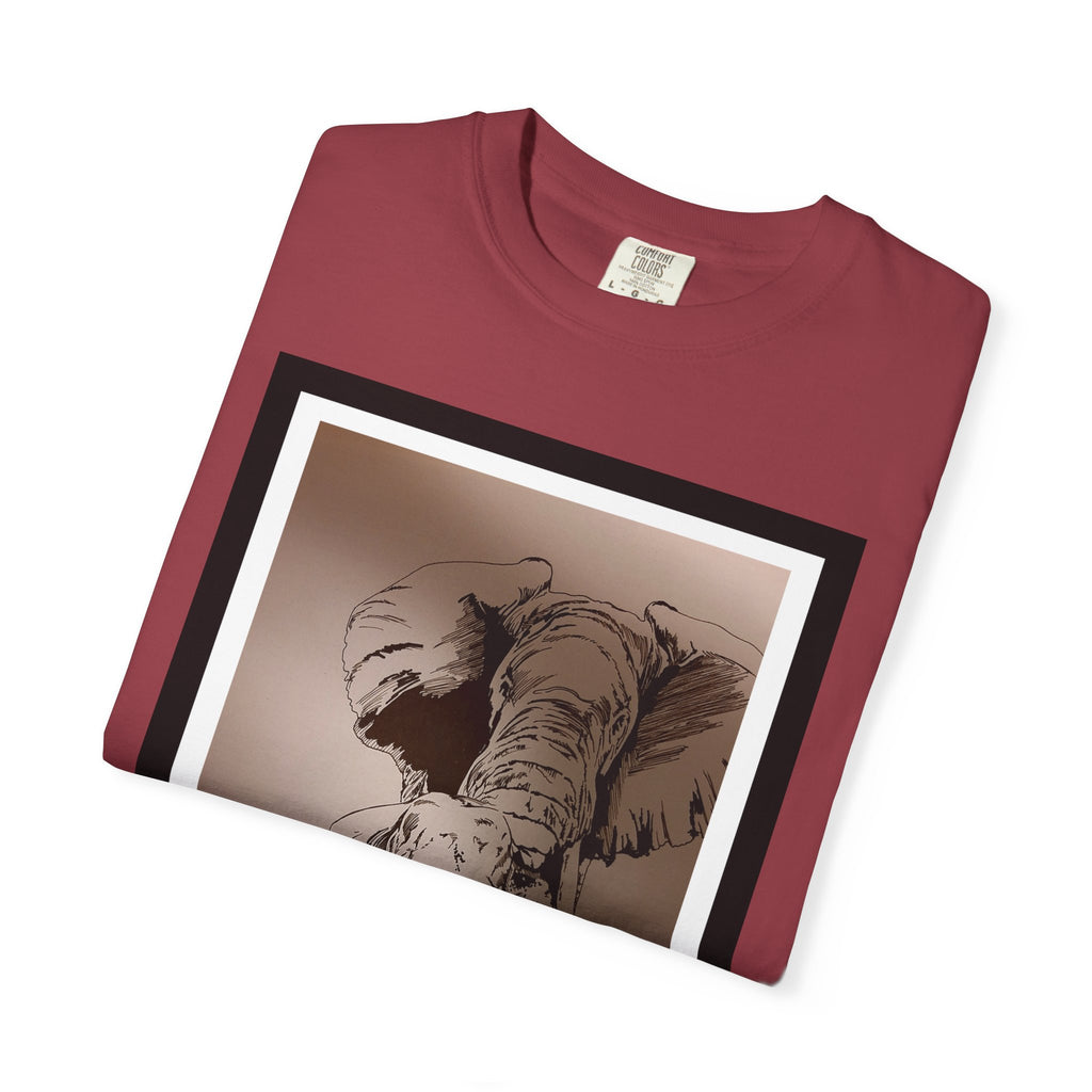 Elephant Family Garment-Dyed T-Shirt | Nature Lover's Tee