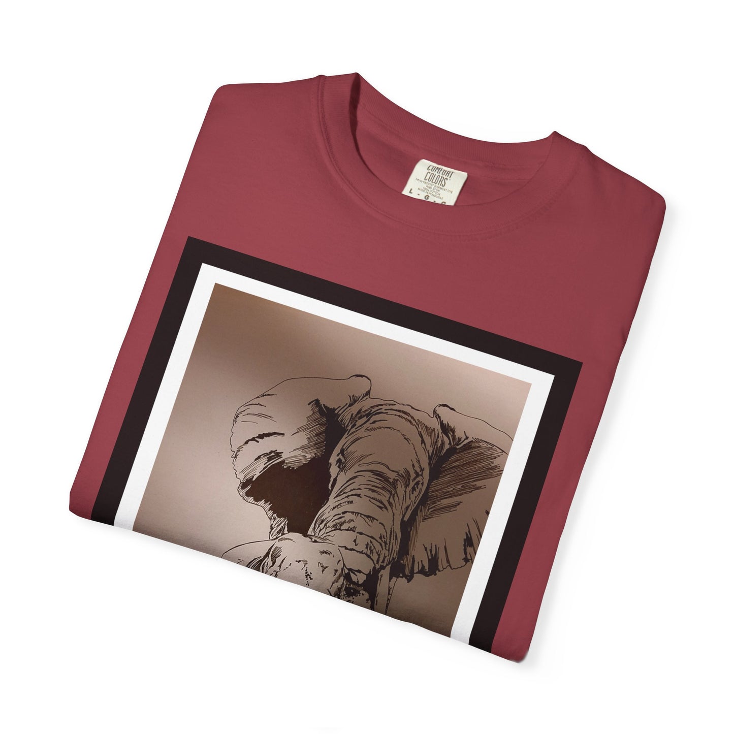Elephant Family Garment-Dyed T-Shirt | Nature Lover's Tee
