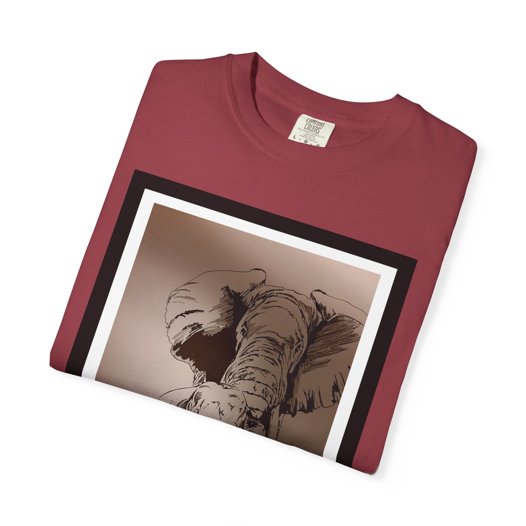 Elephant Family Garment-Dyed T-Shirt | Nature Lover's Tee