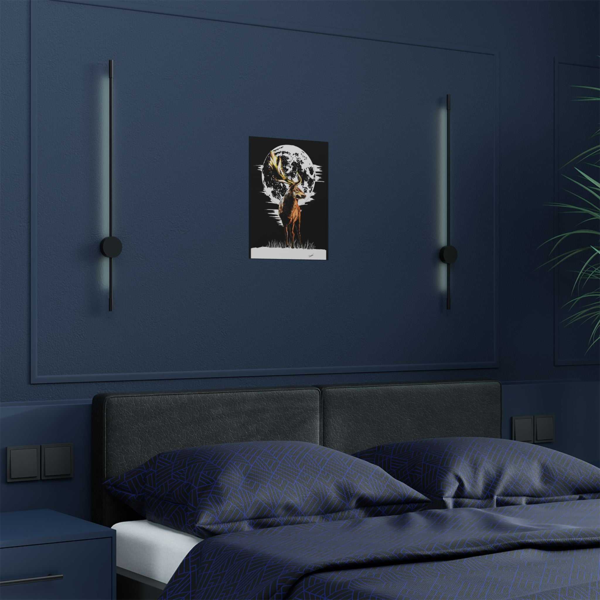 Deer Satin Poster - 300gsm Art Print for Nature Lovers