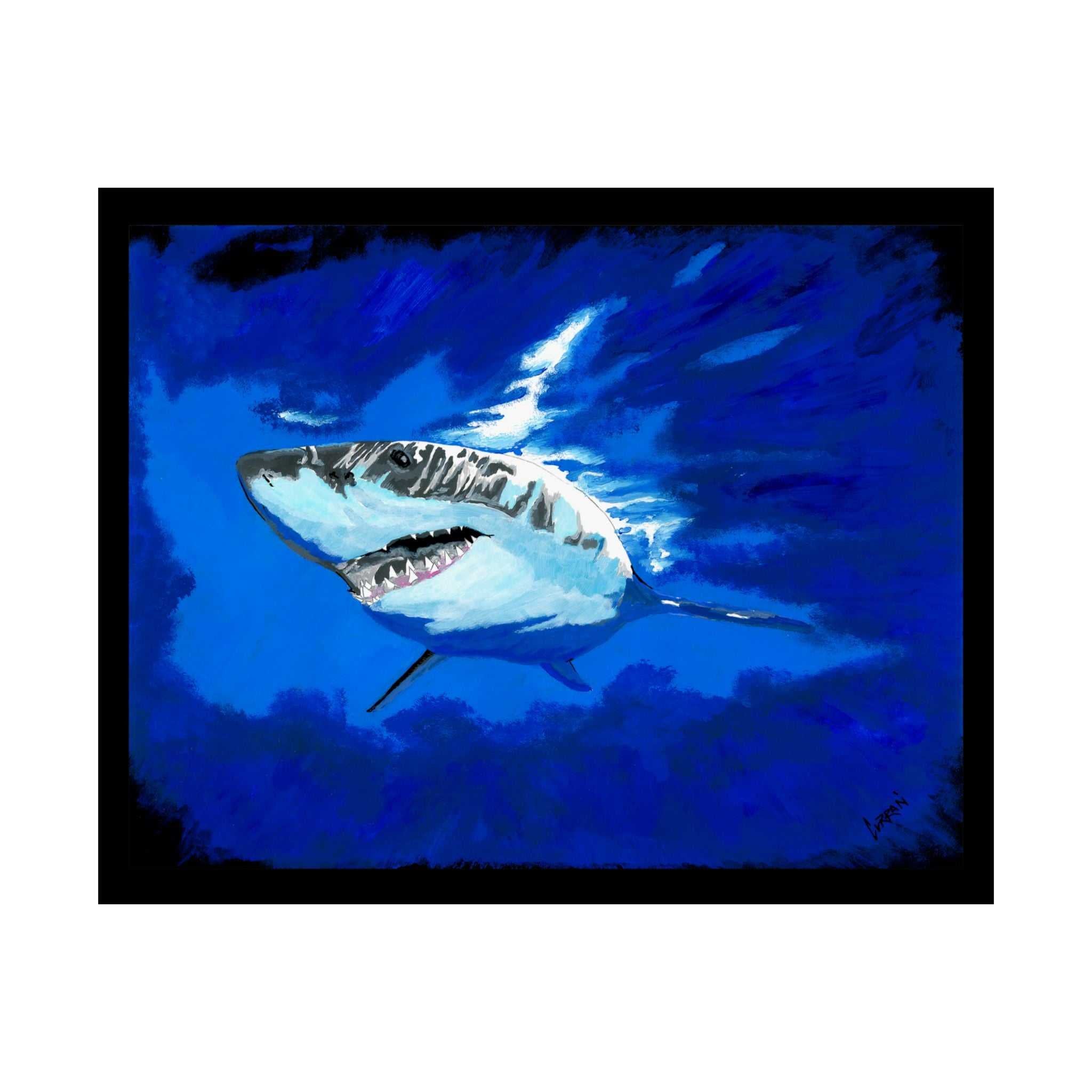 Great White Shark Satin Poster (300gsm) - Vibrant Wall Art