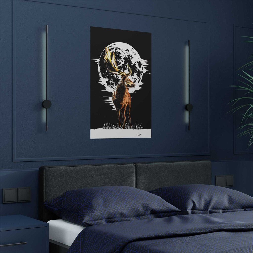 Deer Satin Poster - 300gsm Art Print for Nature Lovers