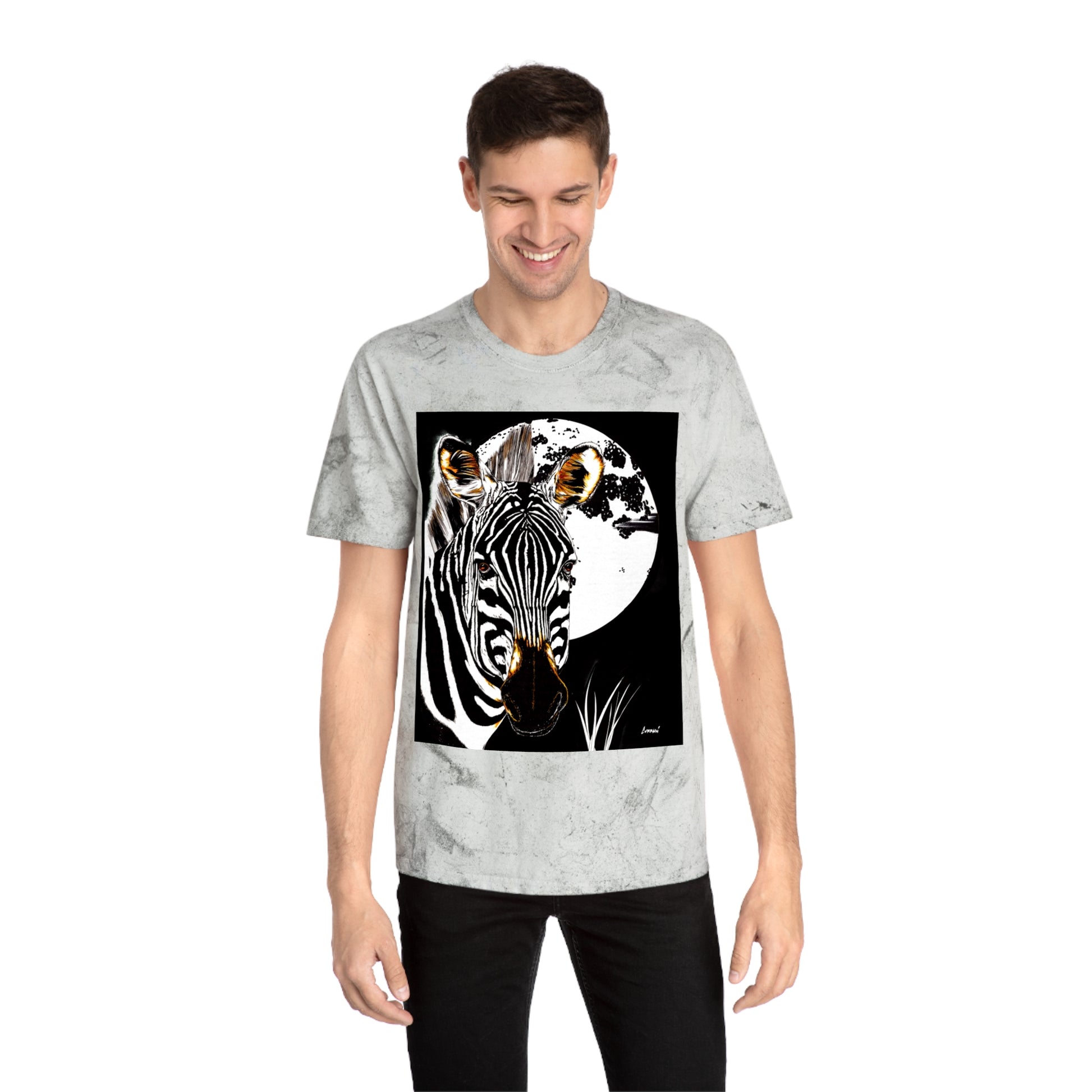 Color Blast Zebra Unisex T shirt