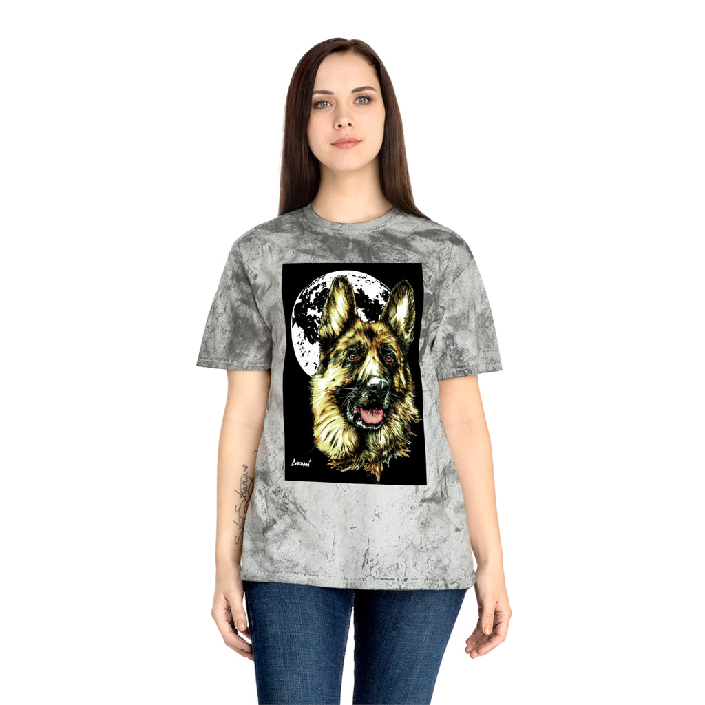 German Shepherd Moon T-Shirt - Unisex Tee for Dog Lovers
