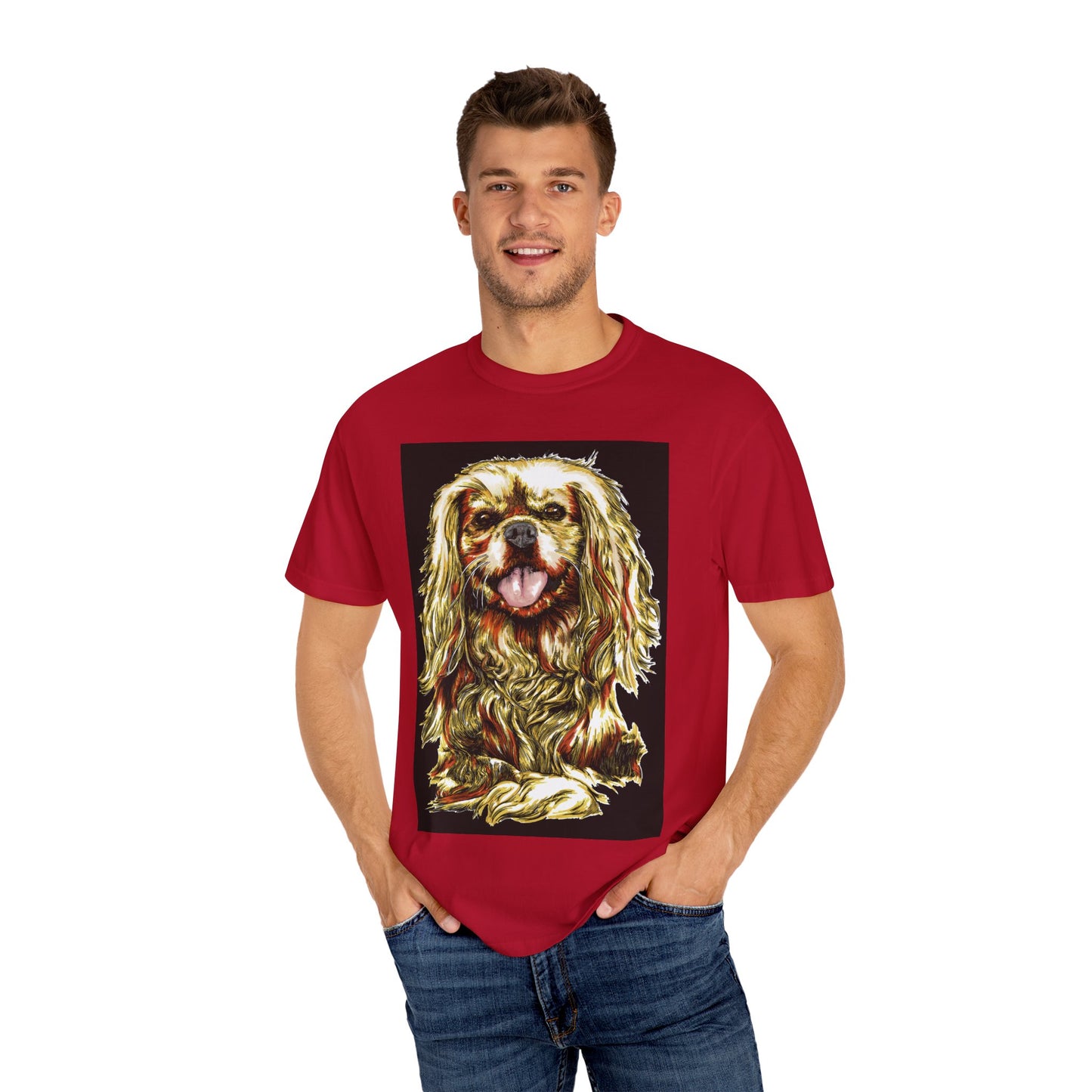 Cocker Spaniel Unisex Tee featuring Hand Drawn Art