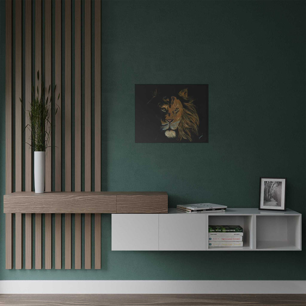 Majestic Lion Satin Poster - 300gsm Art Print for Home Decor