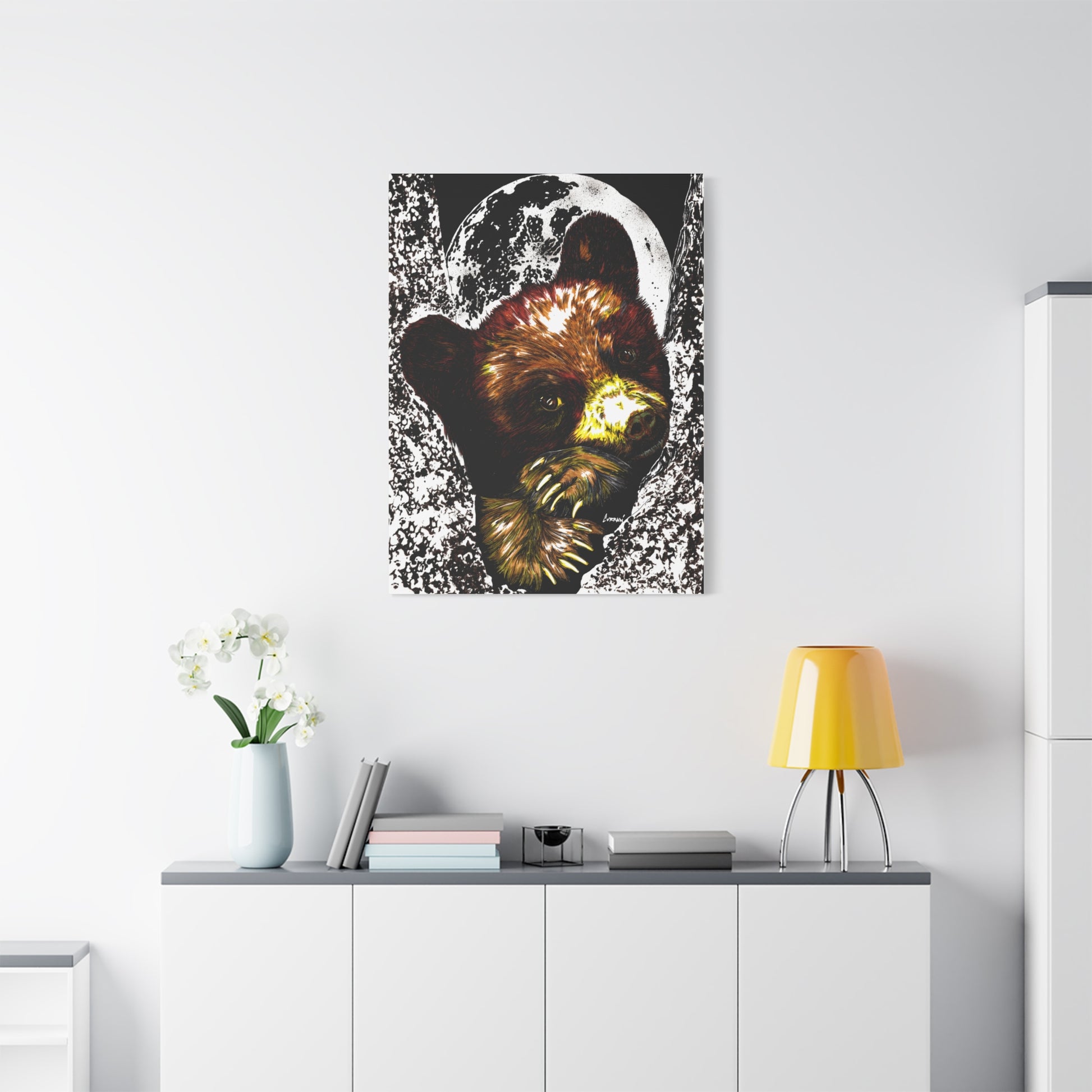 Brown Bear Cub Print of the Original, hand drawn wall art