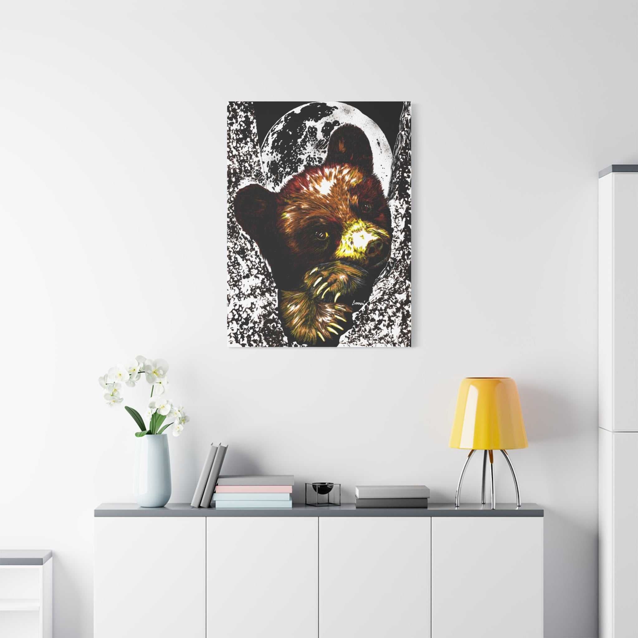 Brown Bear Cub Print of the Original, hand drawn wall art
