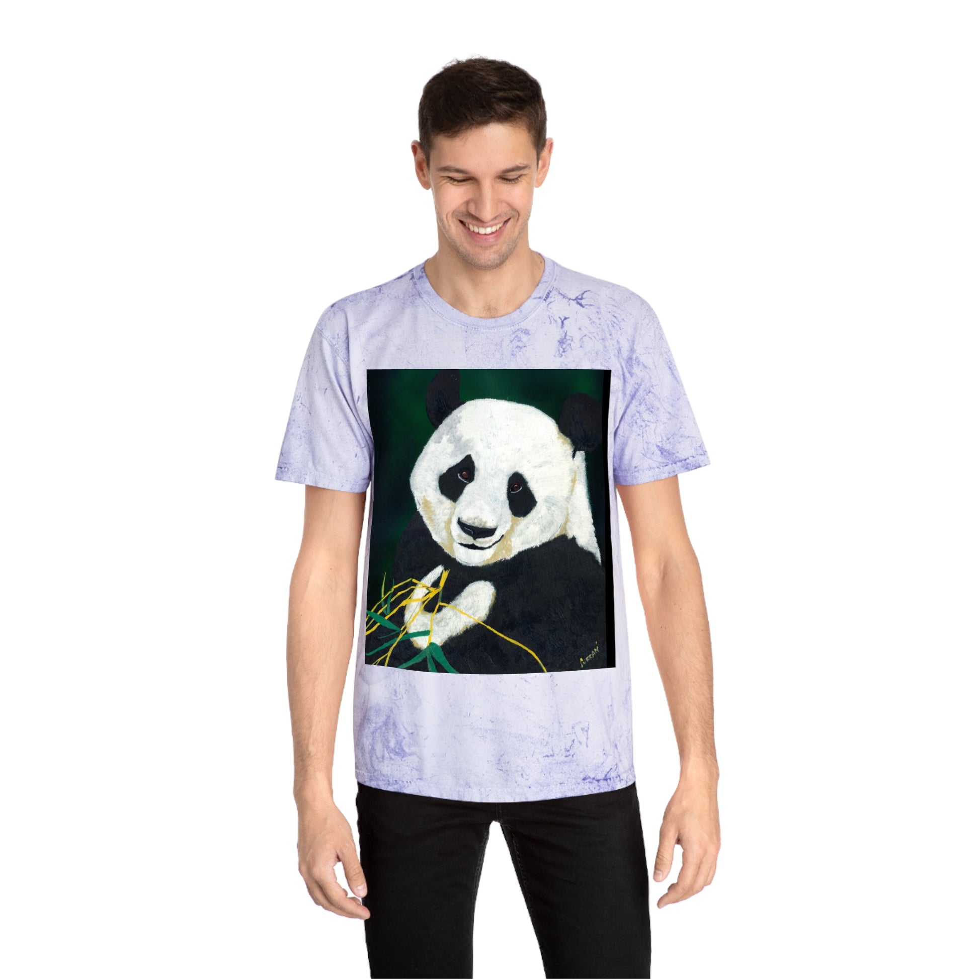 Cute Panda Unisex Color Blast T Shirt Nature Inspired Design