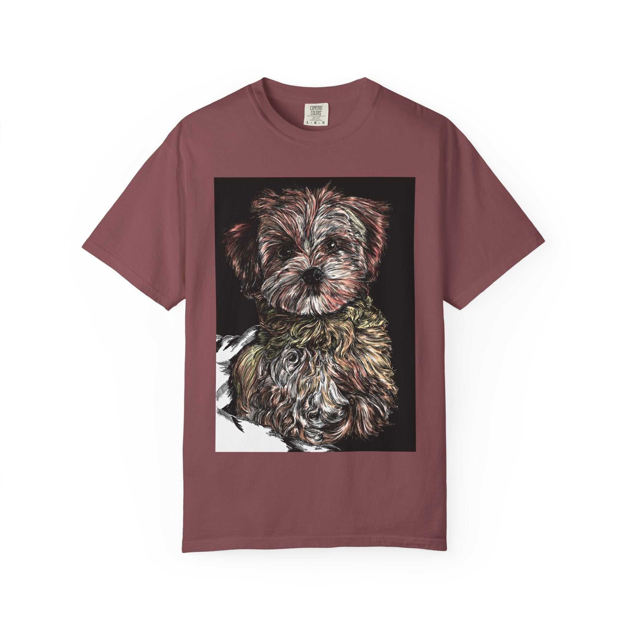 Elevate your style with our Puppy Art Unisex Garment-Dyed T-Shirt – Original Hand-Drawn design. Stand out from the crowd in this unique tee!