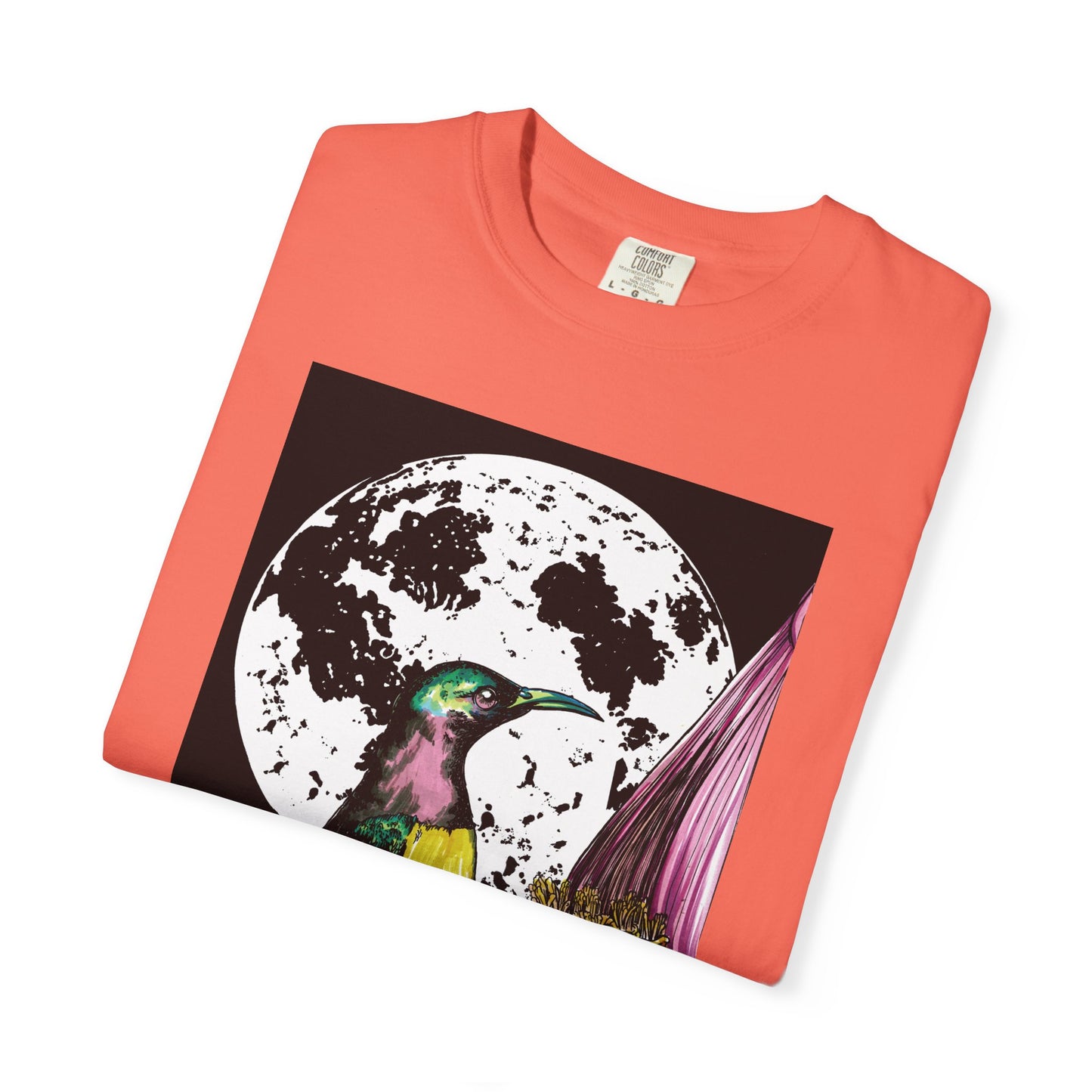 Moonlit Hummingbird Unisex T-Shirt - Vibrant Nature Design
