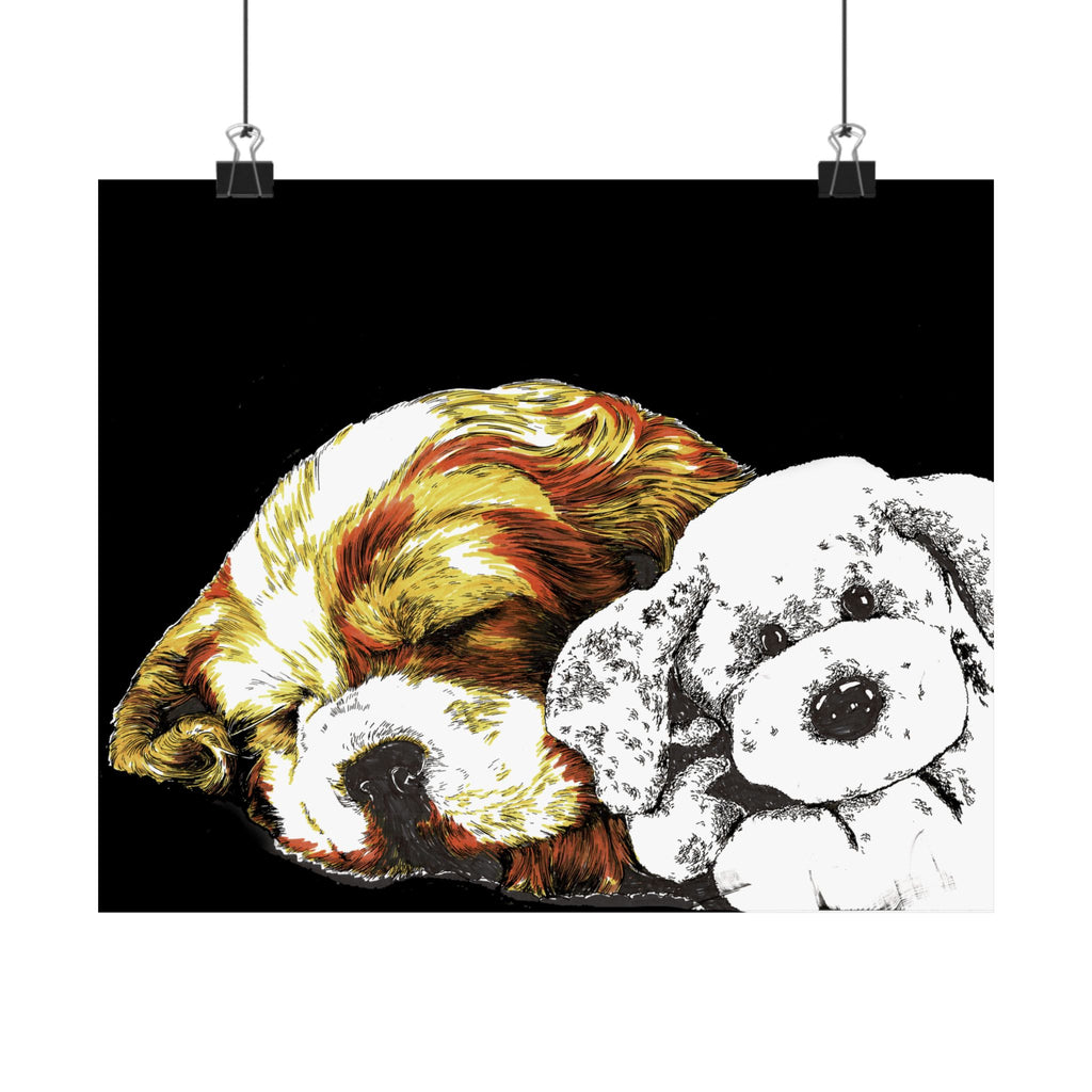 Cocker Spaniel Satin Poster - Heartwarming Dog Design