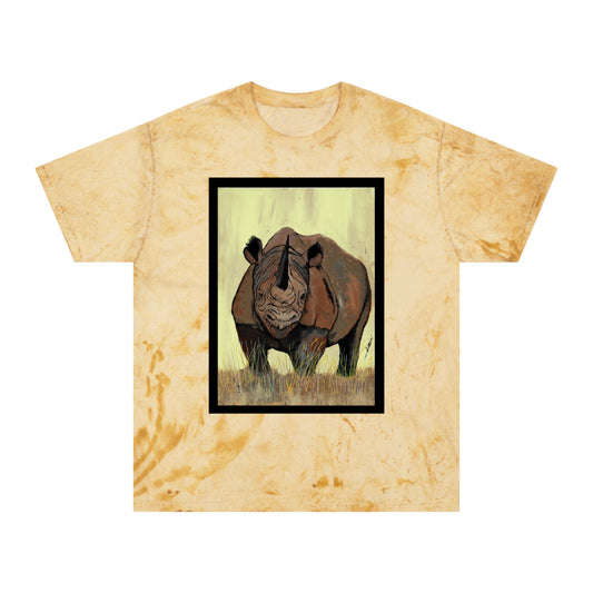 Color Blast Rhino Unisex T Shirt Hand Painted Art