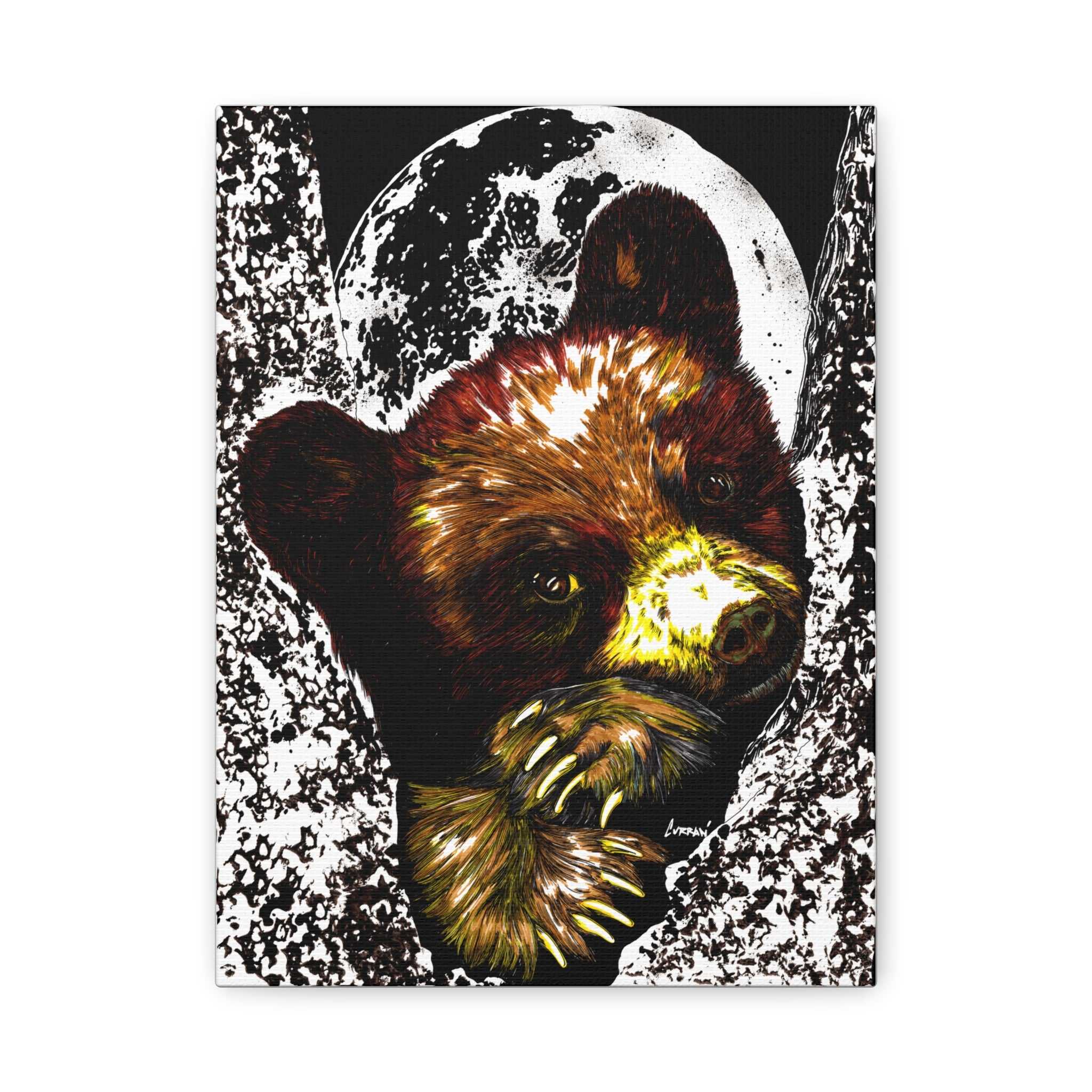 Brown Bear Cub Print of the Original, hand drawn wall art