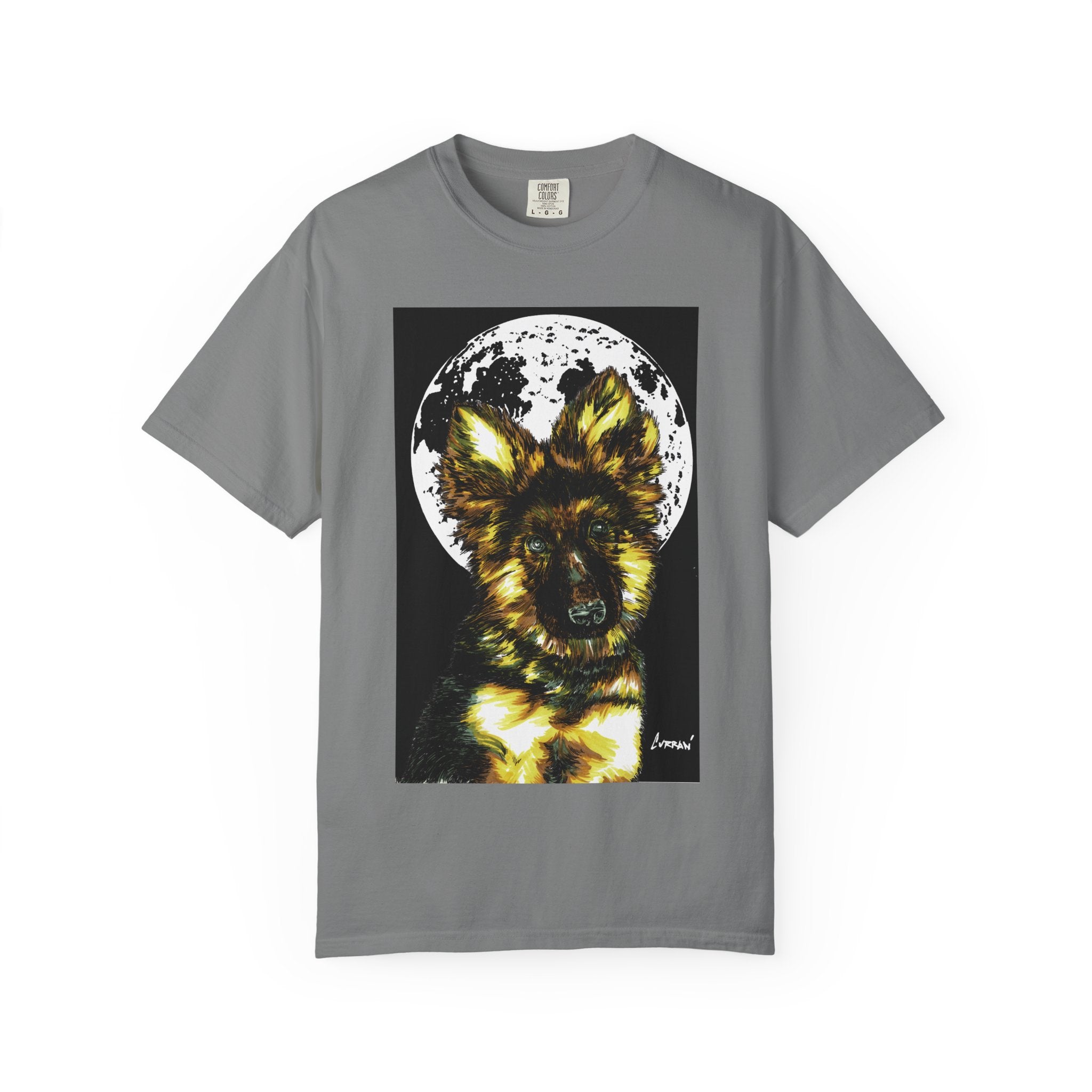 German Sheppard Puppy Unisex T-shirt - Hand Drawn Art