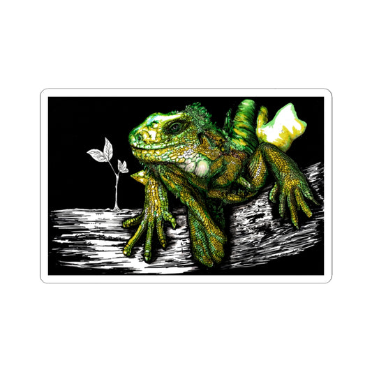 Colorful Iguana Kiss-Cut Stickers, Perfect for Laptops