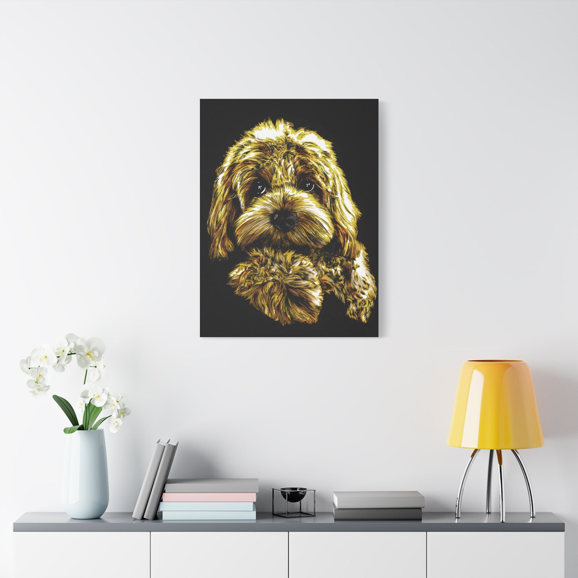 Goldendoodle Print, Hand-Drawn Original Dog Art,