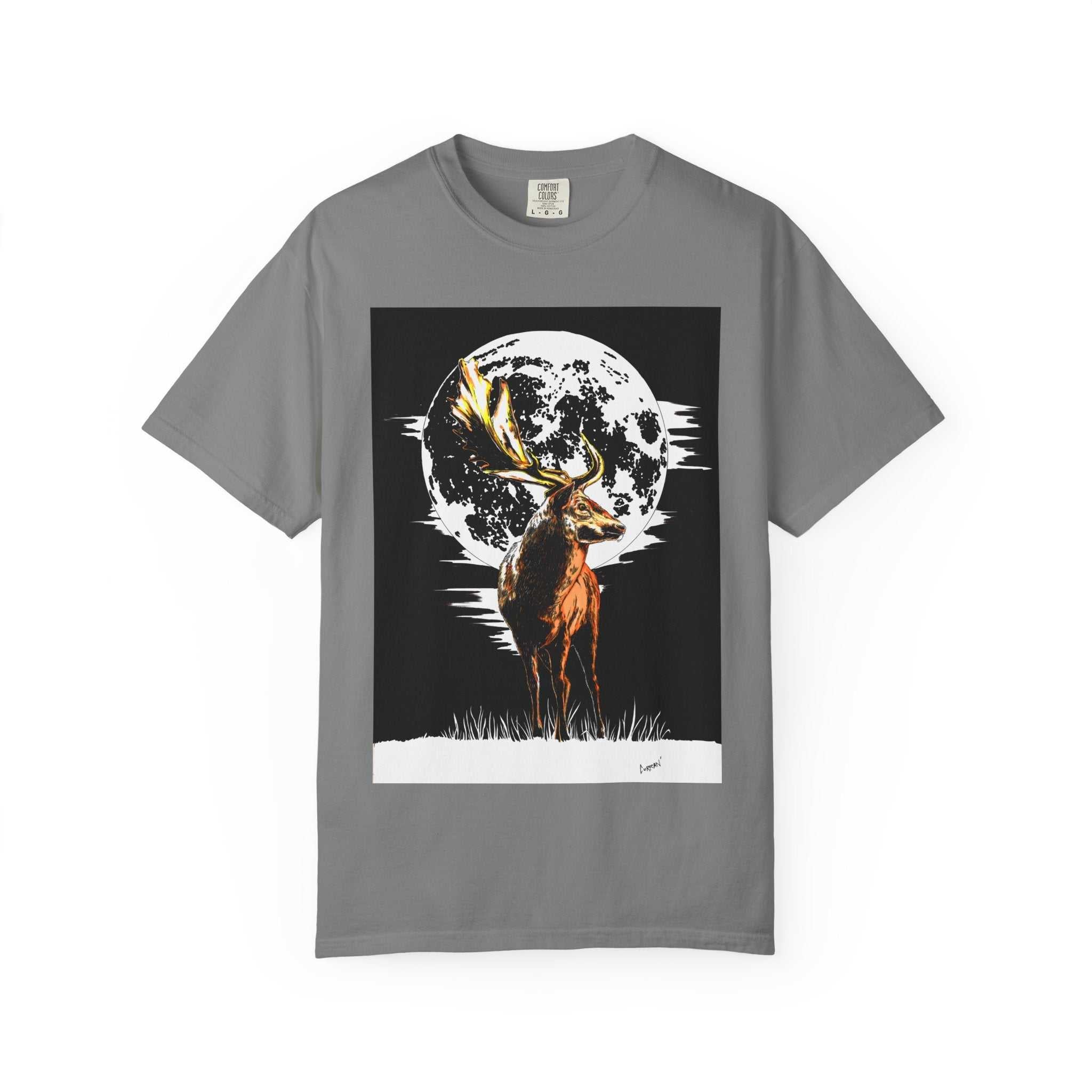 Moonlit Stag Unisex T-Shirt - Nature-Inspired Graphic Tee